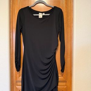 Blu Pepper Black Long Sleeve Dress